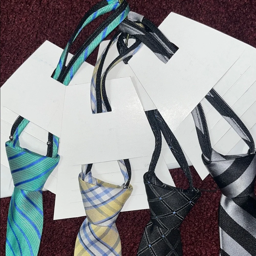 J. Khaki Kid's Tie Collection - Blue, White, Gray, Black